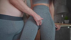 Can&#039_t Stop Touching Step Mother After The Gym! Yoga Pants Sex and Creampie 4k Thumb