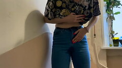 Sexy Babe Extreme Public Jeans Wetting Thumb