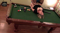 Hot MILF wife gets a hard handling on pool table. Huge tits rocking. Thumb