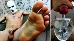 Russian Male DOMINATES and FUCKS You with Dirty Talk! CUMMING for you in a glass of water! Foot Fetish Thumb