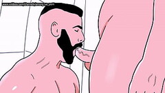 Bearded straight man sucks a male bottom&#039_s ass then the bottom sucks the straight&#039_s cock - Animated Gay Porn Thumb