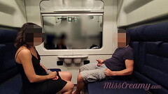 Dick flash - I pull out my cock in front of a teacher in the public train and and help me cum in mouth 4K - it&#039_s very risky Almost caught by stranger near - MissCreamy Thumb