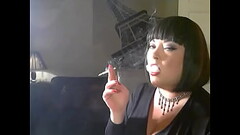 British BBW Mistress Tina Snua Chain Smokes 3 Karelia Slim Cigarettes Thumb