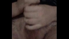 Handjob whit 2 hands and messy cumshot from fat cock and empty balls Thumb